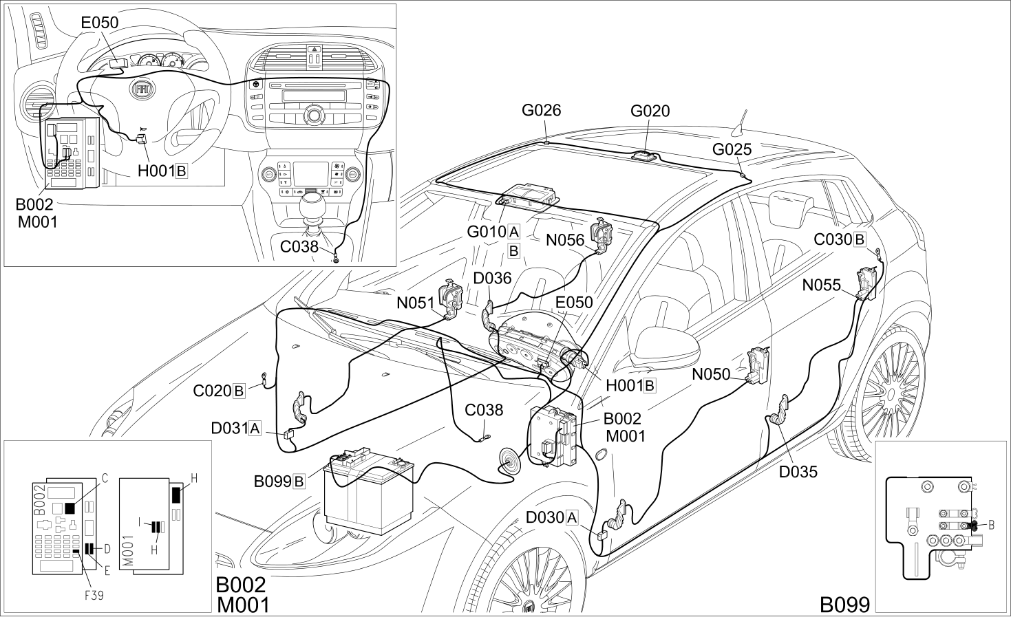COURTESY LIGHTS - COMPONENT LOCATION