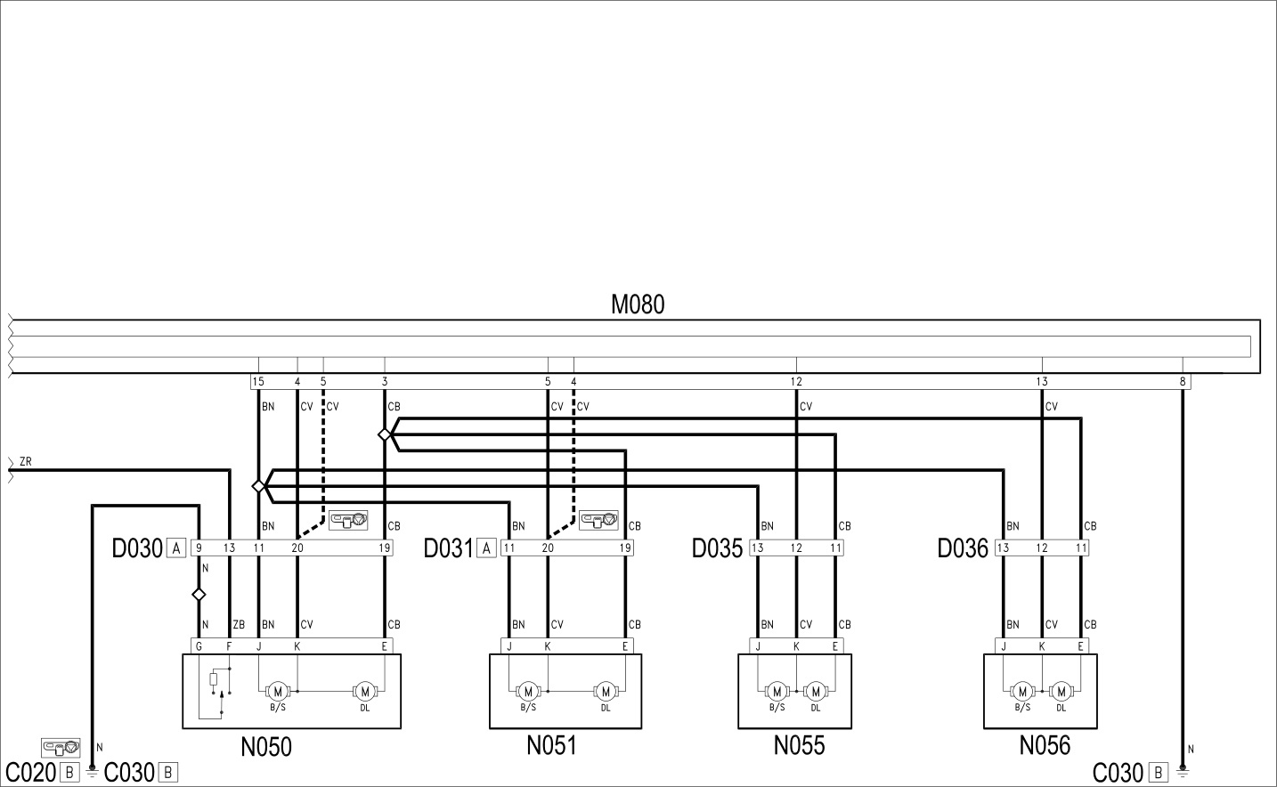 CENTRAL LOCKING - WIRING DIAGRAM