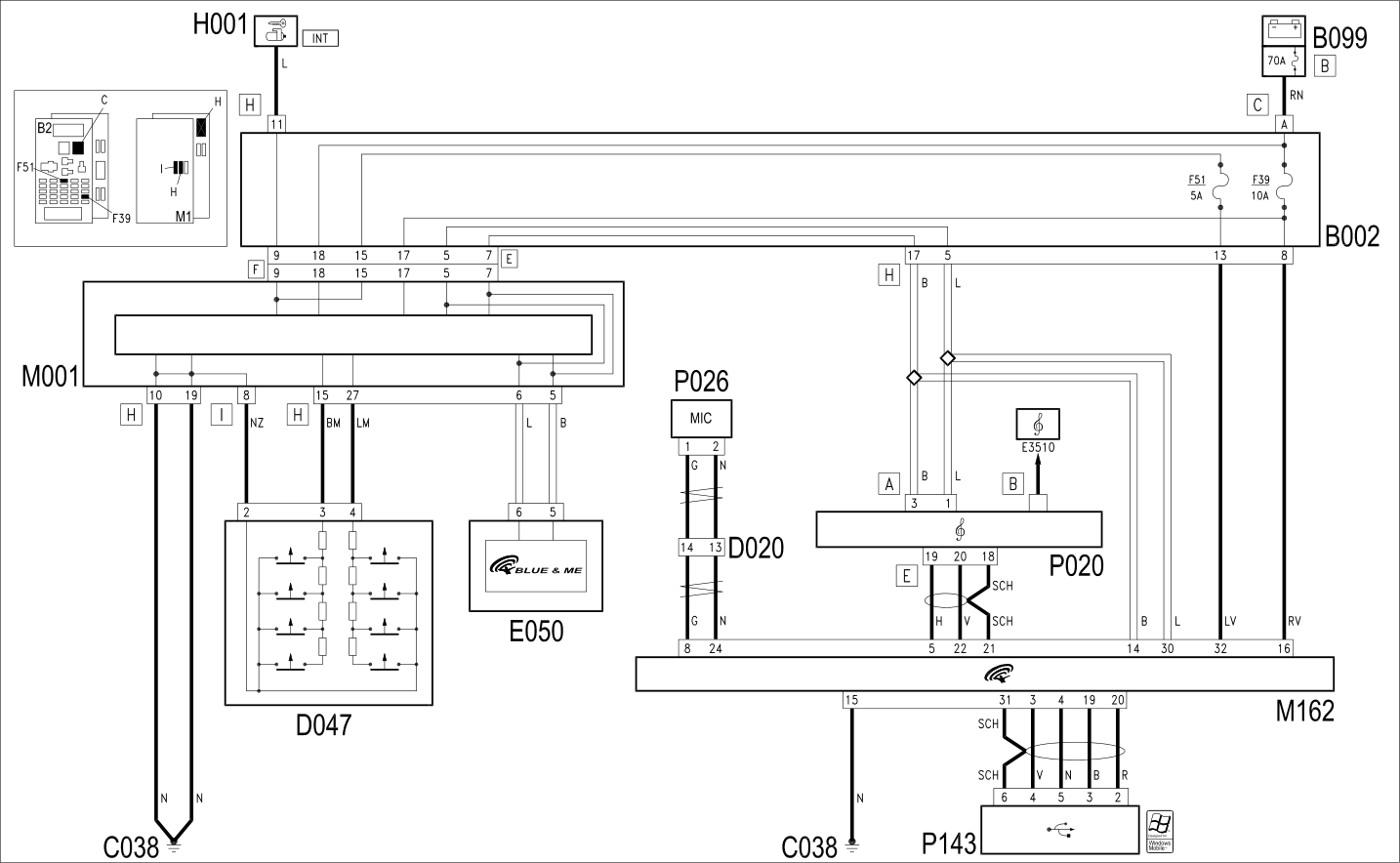 INTEGRATED RADIOPHONE - WIRING DIAGRAM