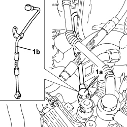 ENGINE OIL DELIVERY PIPE TO TURBOCHARGER - R + R