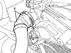 UPPER RADIATOR COOLANT INLET HOSE - R.R.