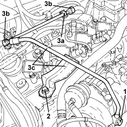 PIPE FROM ENGINE COOLANT RESERVOIR TO TURBOCHARGER - R.R.