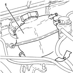 ENGINE COOLANT SUPPLY RESERVOIR - R.R.