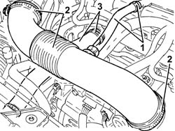 LOWER RADIATOR COOLANT OUTLET HOSE - R.R.