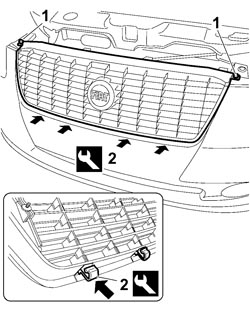CENTRE FRONT GRILLE - R.R.