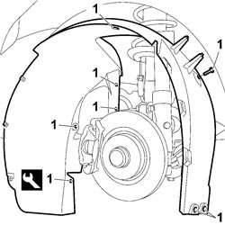 LEFT FRONT WHEEL ARCH LINER - R.R.