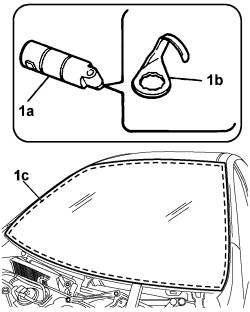 WINDSCREEN GLASS - R.R INCLUDING CLEANING HOUSING