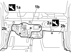 SOUNDPROOFING PANEL ON PASSENGER COMPARTMENT FRONT BULKHEAD - R.R WITH HEATER OR AIR CONDITIONING UNIT REMOVED