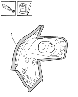 R.R. REAR LIGHT CLUSTER HOUSING