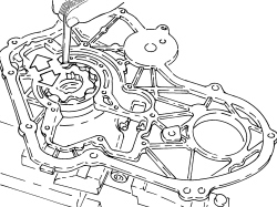 ENGINE OIL PUMP, REMOVED - CHECK AT BENCH