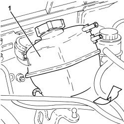 ENGINE COOLANT SUPPLY RESERVOIR - R.R.