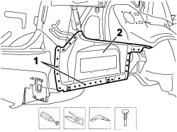 R.R. REAR WING LOWER FRAME