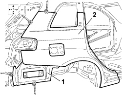 R.R. REAR WING LOWER FRAME