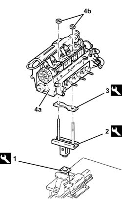 CAMSHAFT IN CYLINDER HEAD - R.R. WITH HEAD REMOVED