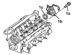 CAMSHAFT IN CYLINDER HEAD - R.R. WITH HEAD REMOVED