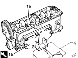 Single cylinder head, removed - overhaul