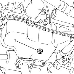 Engine oil drain plug - replace