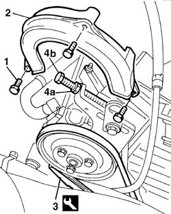 Power steering pump drive belt - adjust tension
