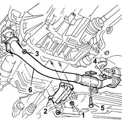 Exhaust pipe attachment to engine - r + r