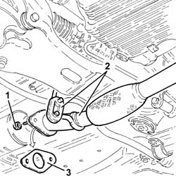 Front catalytic converter attachment seal - replace