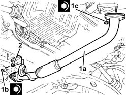 Exhaust pipe attachment to engine - r + r