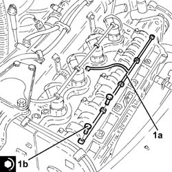 Timing mount oil pipe - r r