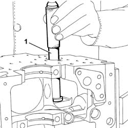 Auxhiliary shaft crank case bushes - replace following operation 1004e20
