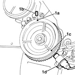Toothed timing belt - r r with engine removed