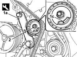 Toothed timing belt - r r with engine removed