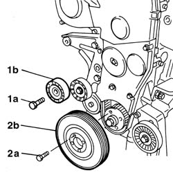 Toothed timing belt - r r with engine removed