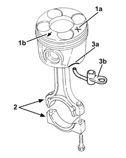 Connecting rod and piston set - r r