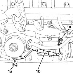 Engine oil delivery pipe to turbocharger - r + r