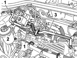 Cng injection system pressure reduction unit cooling circuit pipe(1) - r r