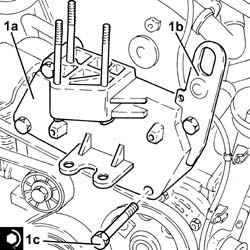 Engine - position on stand and remove