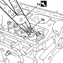 Single cylinder head, removed - overhaul