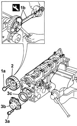 Single cylinder head, removed - overhaul