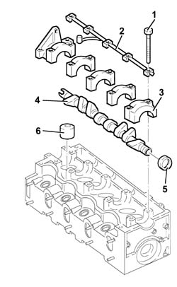 Single cylinder head, removed - overhaul