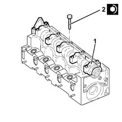 Single cylinder head, removed - overhaul