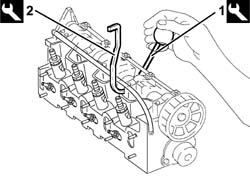 Single cylinder head, removed - overhaul