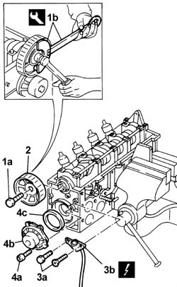 Single cylinder head, removed - overhaul