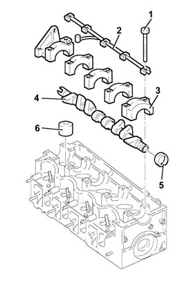 Single cylinder head, removed - overhaul