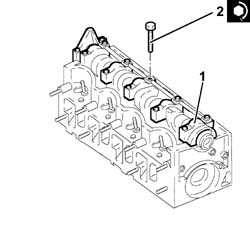 Single cylinder head, removed - overhaul