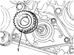Toothed drive pulley - r + r with timing belt removed