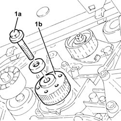 Toothed drive pulley - r + r with timing belt removed