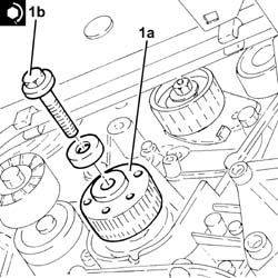 Toothed drive pulley - r + r with timing belt removed