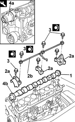 Overhead camshaft - r r on vehicle