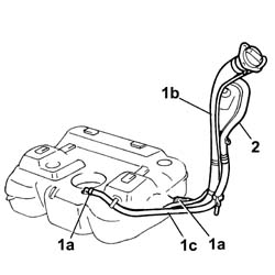 Fuel tank - r + r for replacement
