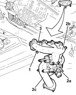 TURBOCHARGER - EXHAUST MANIFOLD - EXHAUST PIPE CONNECTING HOSE - R.R.