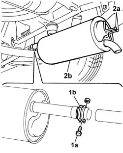 Rear exhaust silencer - r + r