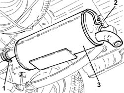 Rear exhaust silencer - r + r